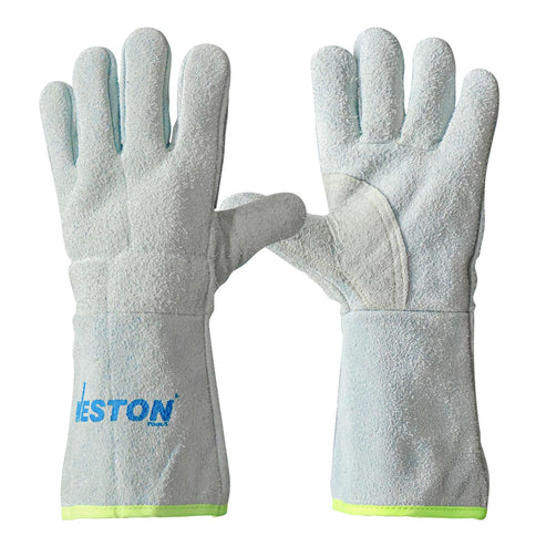 Guante Gris De Soldador Con Refuerzo e Hilo Kevlar