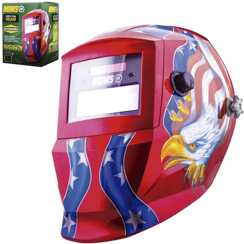 Careta Para Soldar MIMS Águila Sencilla Rojo/Azul | ST-6-500-445-4