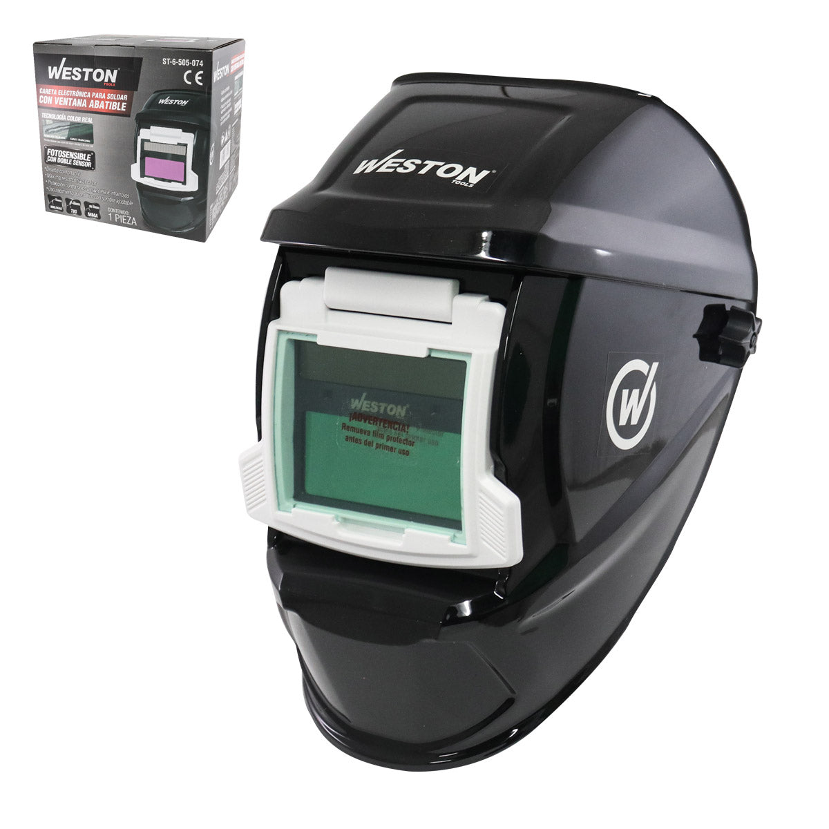 Careta Para Soldar Electrónica Con Ventana Abatible True Color | ST-6-505-074