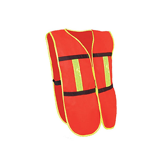 ST-6-600-471 CHALECO D/MALLA NARANJA C/BIES AMARILLO ALTA VISIBILIDAD