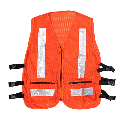 Chaleco Malla Alta Visibilidad De Poliéster Y Reflejante De 2" Naranja - Unitalla | ST-6-600-615
