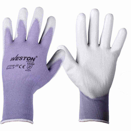 Guante Nylon Con PU 13G Con Palma Gris 9 (Precio X Par - Empaque Con 10 Pares) | ST018-22