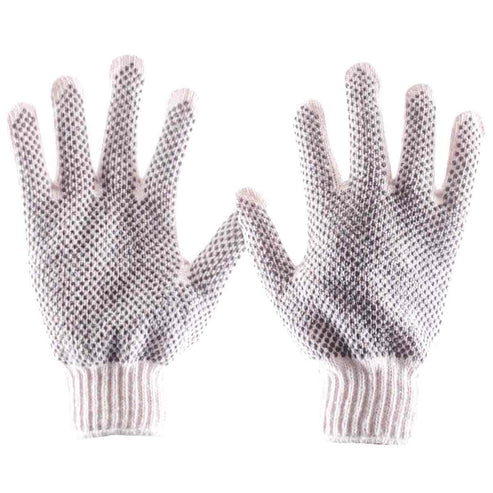 Guante Algodón Blanco Con Puntos PVC Unitalla (Precio X Par - Empaque Con 10 Pares) | ST020-10