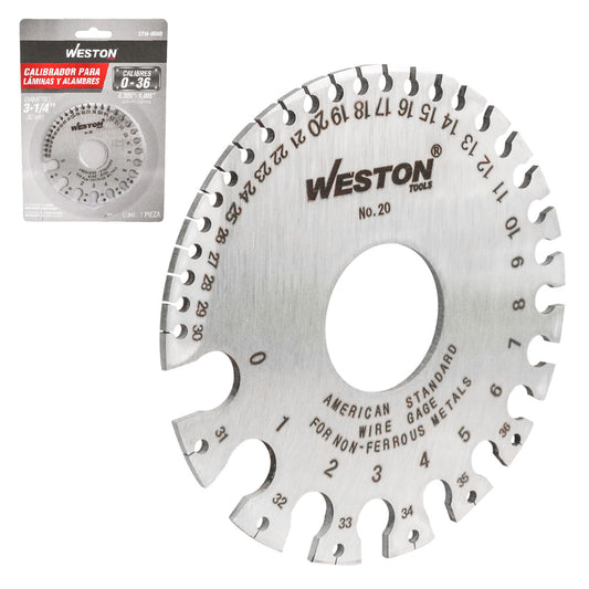 Calibrador de Láminas para Acero 0 - 36 (0.325" - 0.005") | STW-9040