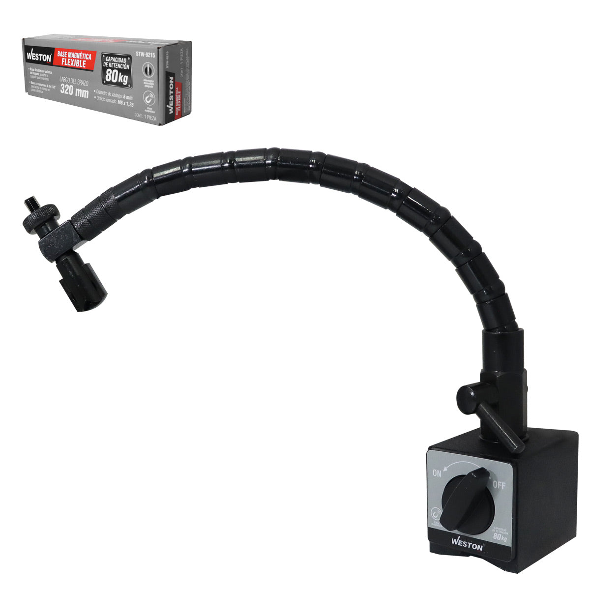 Base Magnética Flexible Capacidad Retención 80 KG | STW-9215
