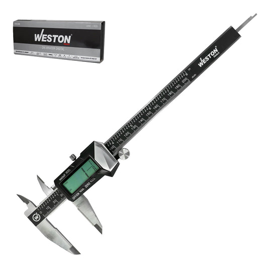 Calibrador Digital Acero Inoxidable Mandíbulas Punta de CARBURO 8" | STW-9500