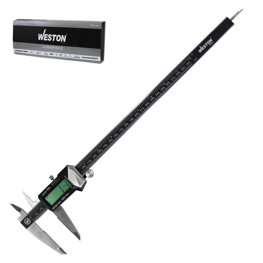Calibrador Digital Acero Inoxidable Mandíbulas Punta de CARBURO 12" | STW-9505
