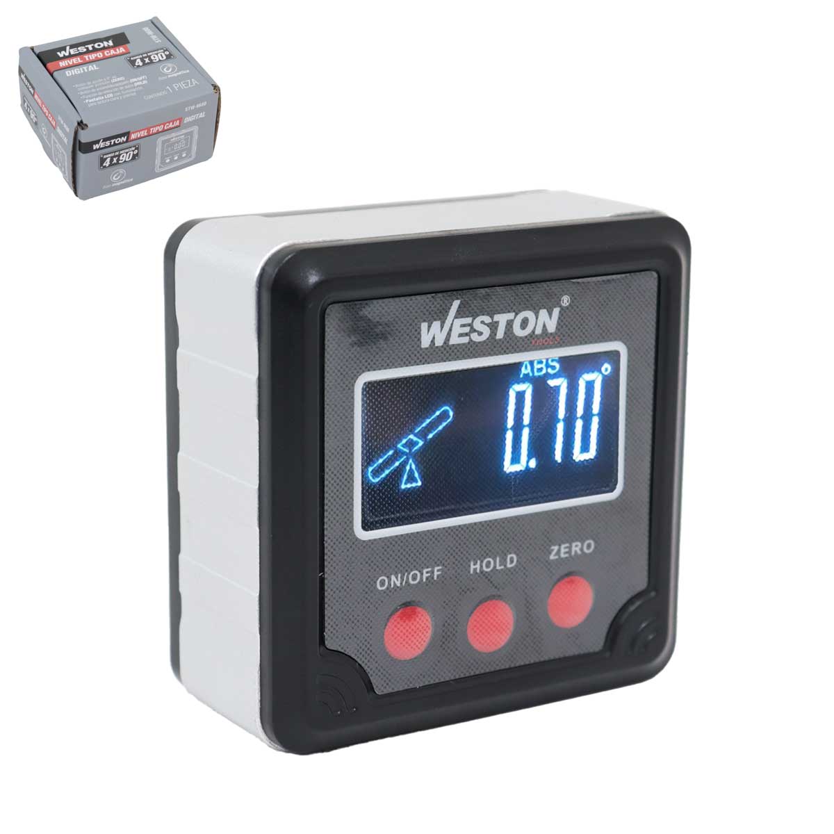 Nivel Digital Tipo Caja 4 x 90° Resolución 0.1° | STW-9680