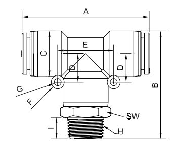 AW-PT-1/4-1/8N 	Conector Tipo T 1/4" x 1/8"