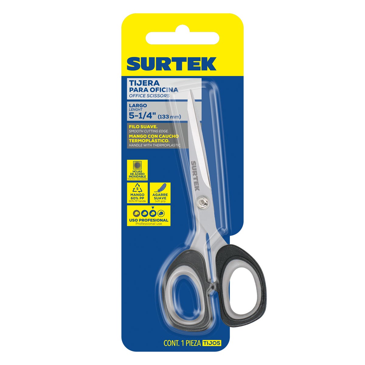 Tijeras Para Oficina 5-1/4, Surtek TIJO5