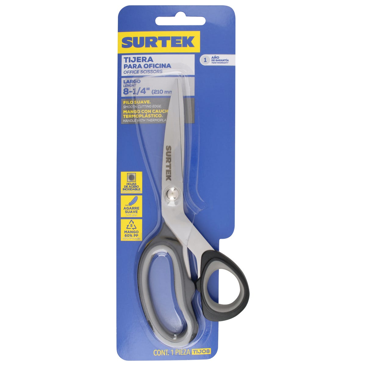 Tijeras Para Oficina 8-1/4, Surtek TIJO8