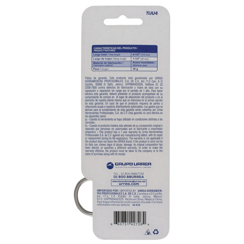 Tijeras Para Uñas 4-1/2, Foy TIJU4