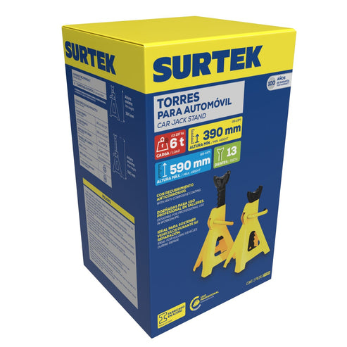 Torres Para Automóvil De Acero, 6 Ton, Surtek TOR6