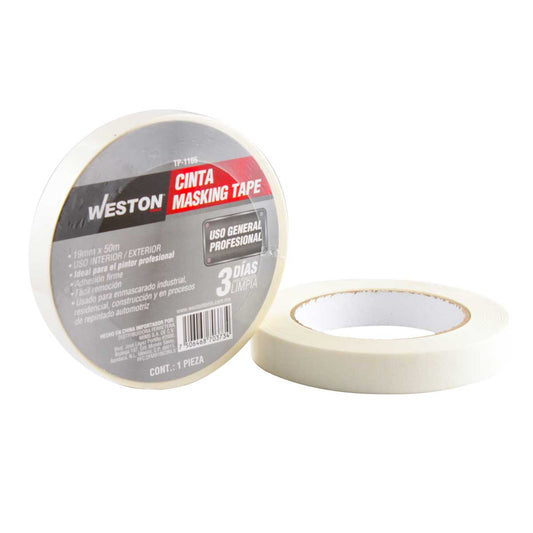 Cinta Masking Tape Automotriz Profesional 19MM x 50M | TP-1105