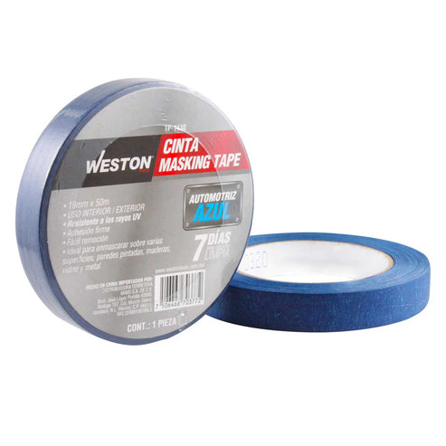 Cinta Masking Tape Azul Larga Duración 19MM x 50M | TP-1130