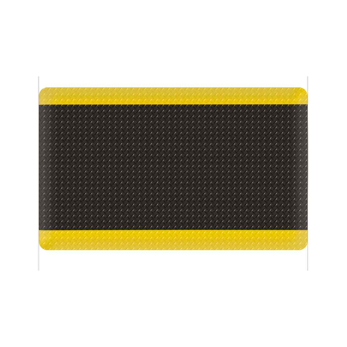 Tapete Antifatiga Tipo Diamante Negro/Amarillo 9/16" x 36" x 60" | TP-1305