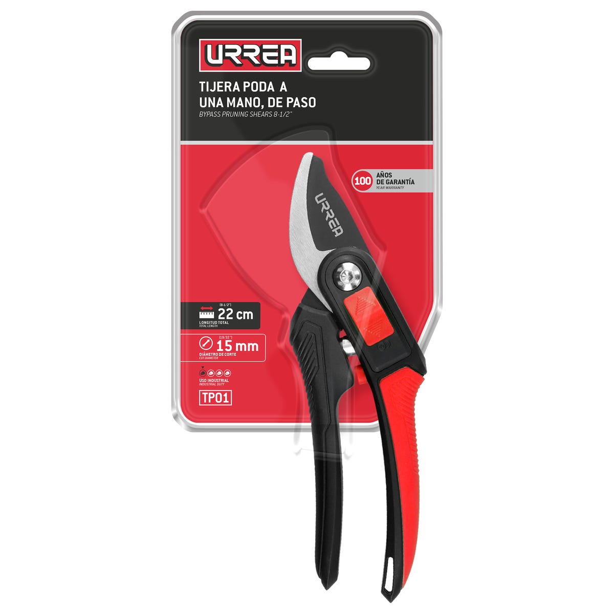 Tijeras Para Poda A Una Mano 8-1/2 Paso, Urrea TPO1