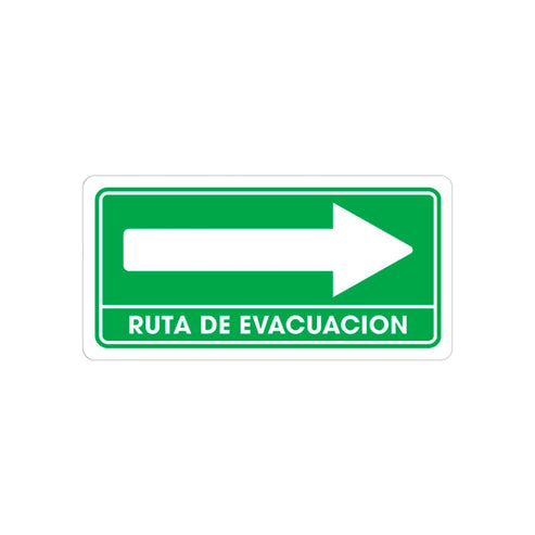 Señalamiento Ruta Evacuación Derecha 15 x 30CM | TS-0020