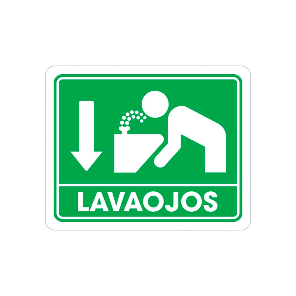 Señalamiento Lava Ojos De Emergencia 25 x 35CM | TS-0035