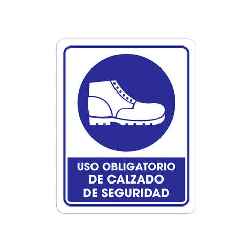 Señalamiento Uso De Zapatos De Seguridad 25 x 35CM | TS-0055