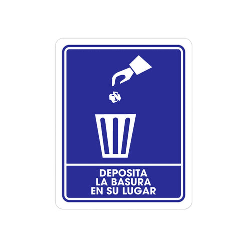 Señalamiento Basura En Su Lugar 25 x 35CM | TS-0080