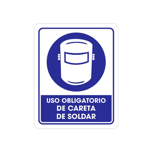 Señalamiento Uso De Careta De Soldar 25 x 35CM | TS-0090