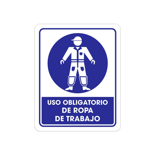 Señalamiento Uso De Ropa De Trabajo 25 x 35CM | TS-0100