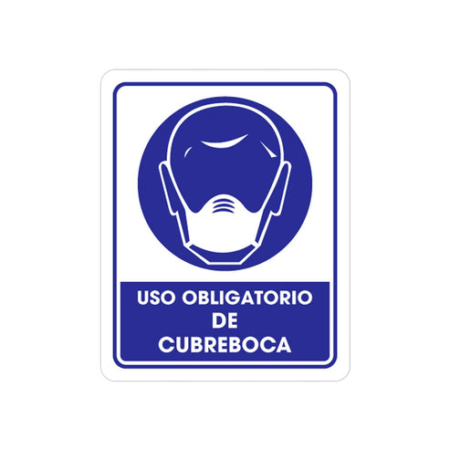 Señalamiento Uso De Cubrebocas 25 x 35CM | TS-0115