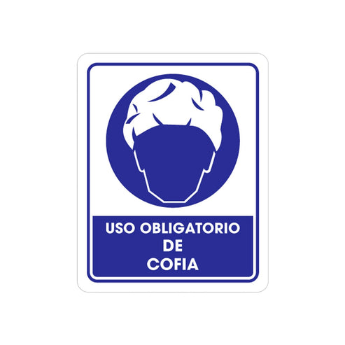 Señalamiento Uso De Cofia 25 x 35CM | TS-0130