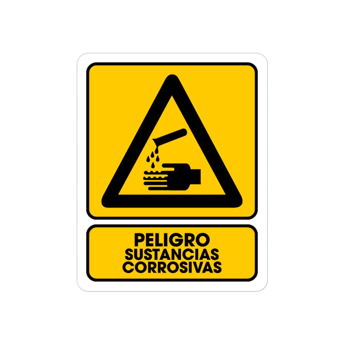 Señalamiento Materiales Corrosivos 25 x 35CM | TS-0150