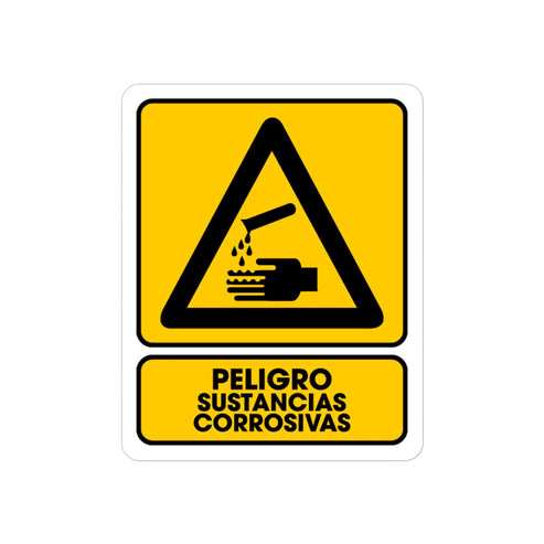 Señalamiento Materiales Corrosivos 25 x 35CM | TS-0150