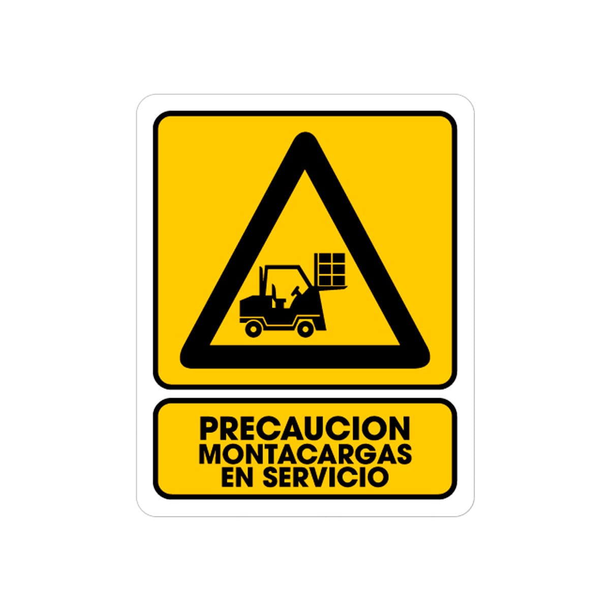 Señalamiento Montacargas En Servicio 25 x 35CM | TS-0155