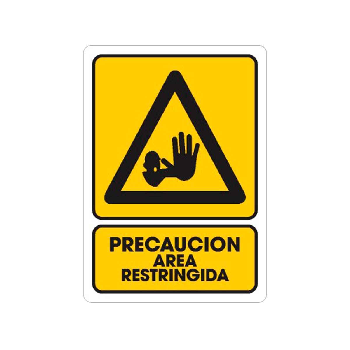 Señalamiento Precaución Área Restringida 25 x 35CM | TS-0175