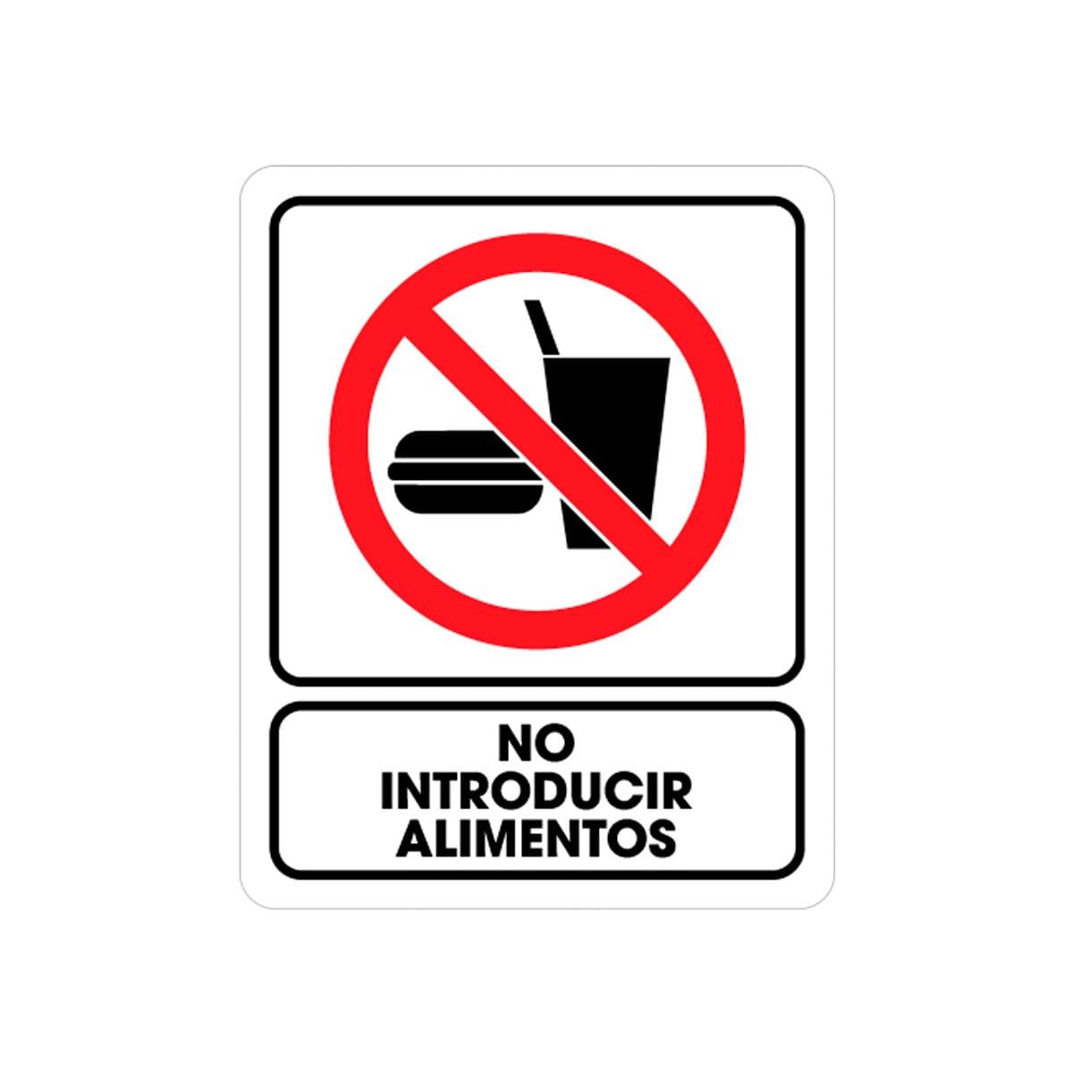 Señalamiento Prohibido Alimentos 25 x 35CM | TS-0195