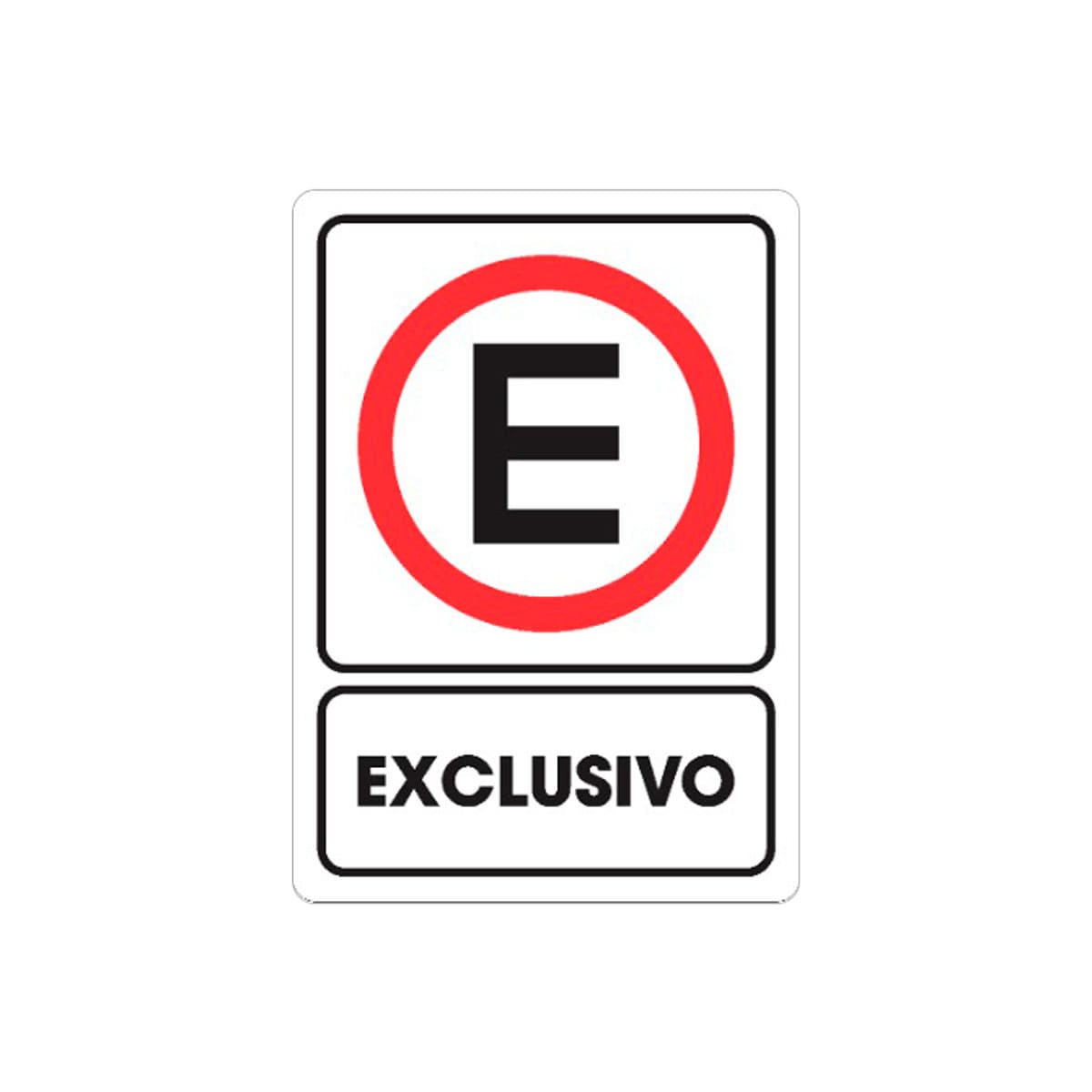 Señalamiento Estacionamiento Exclusivo 25 x 35CM | TS-0225