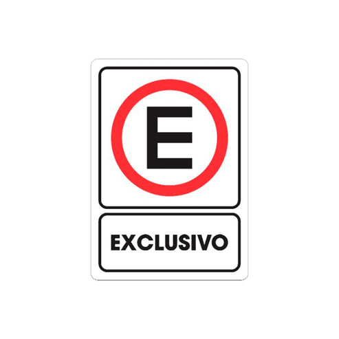 Señalamiento Estacionamiento Exclusivo 25 x 35CM | TS-0225