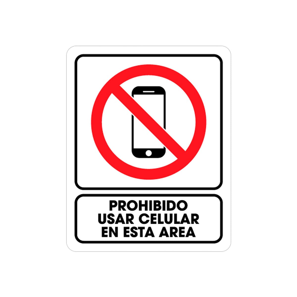 Señalamiento Prohibido Uso De Celular 25 x 35CM | TS-0255