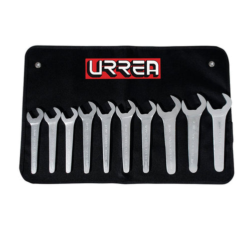Juego De Llaves De Servicio Satinadas Métricas, 10 Piezas, Urrea U3500AM
