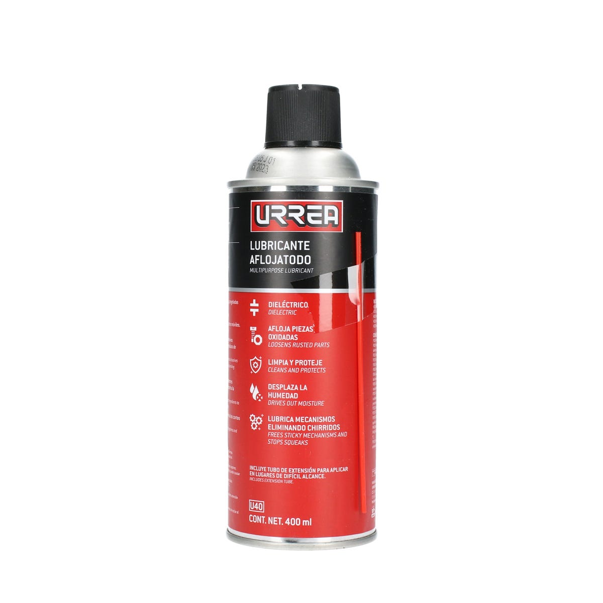 Aceite Aflojatodo Dieléctrico 400 ml, Urrea U40