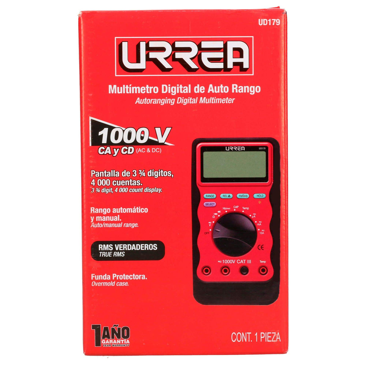 Multímetro Digital De Última Generación RMS Verdadero, Urrea UD179
