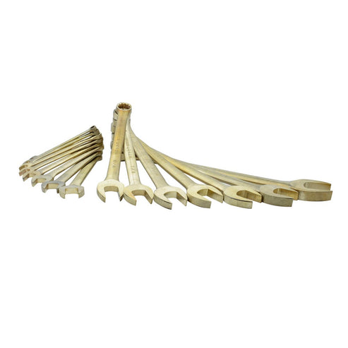 Juego De Llaves Combinadas De Bronce-Aluminio Antichispa En Pulgadas, 12 Puntas, Urrea UH1200F
