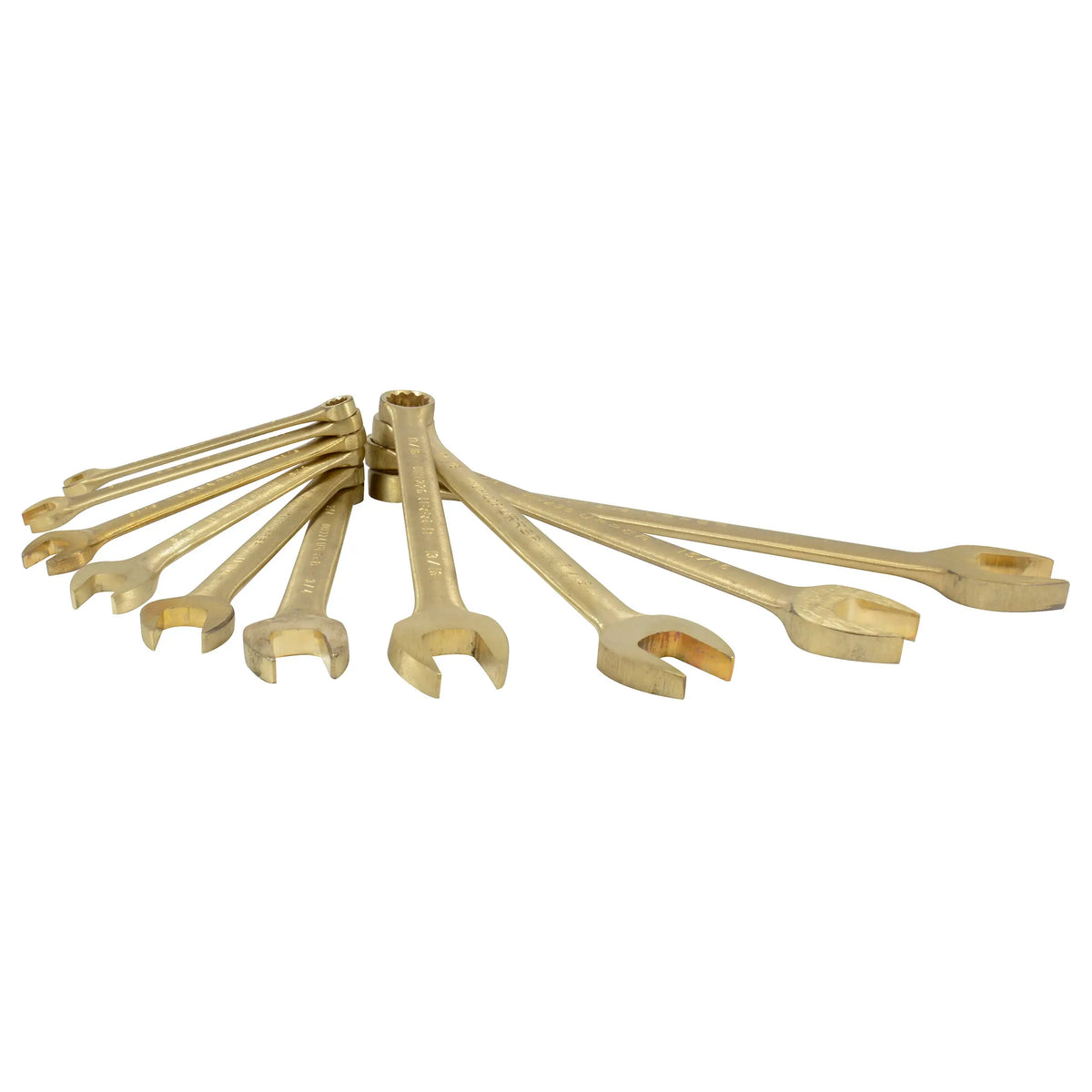 Juego De Llaves Combinadas De Bronce-Aluminio Antichispa En Pulgadas, 12 Puntas, Urrea UH1200G