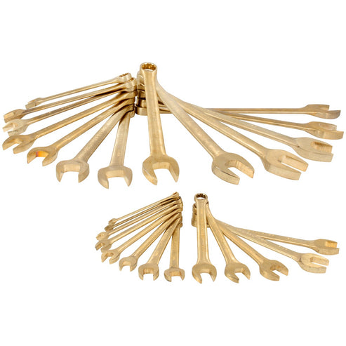 Juego De Llaves Combinadas De Bronce-Aluminio Antichispa Métricas, 12 Puntas, Urrea UH1200QM