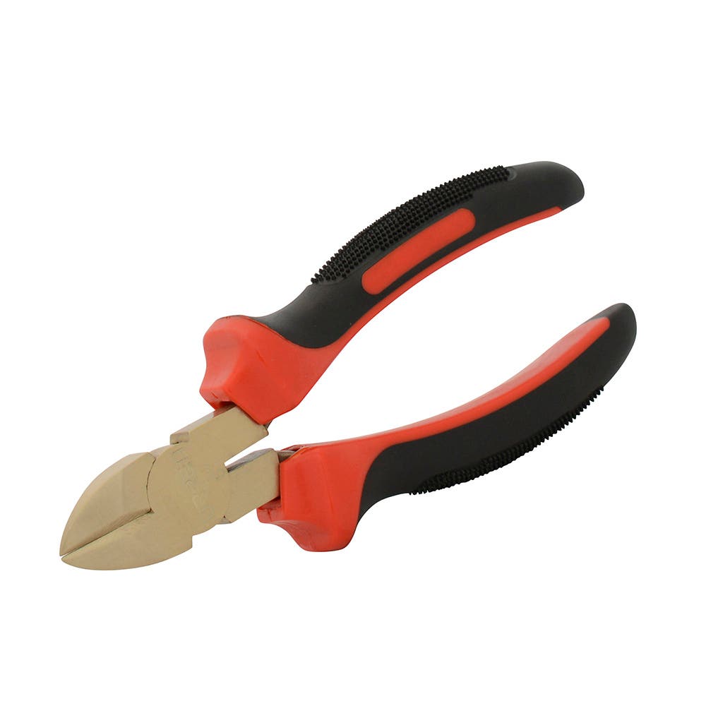 Pinza De Bronce-Aluminio Antichispa Con Mango Bimaterial De Corte Diagonal 6, Urrea UH206
