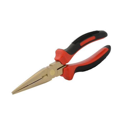 Pinza De Bronce-Aluminio Antichispa Con Mango Bimaterial De Punta Larga 8, Urrea UH2292