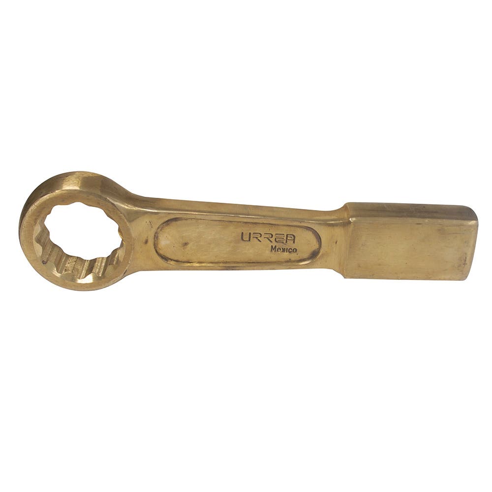 Llave De Golpe Plana De Bronce-Aluminio Antichispa En Pulgadas, 12 Puntas, Urrea UH2744SW
