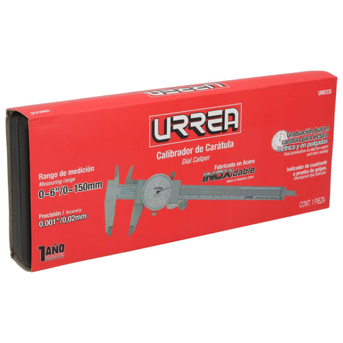 Calibrador Pie De Rey Carátula 0-6, Urrea UMCC6