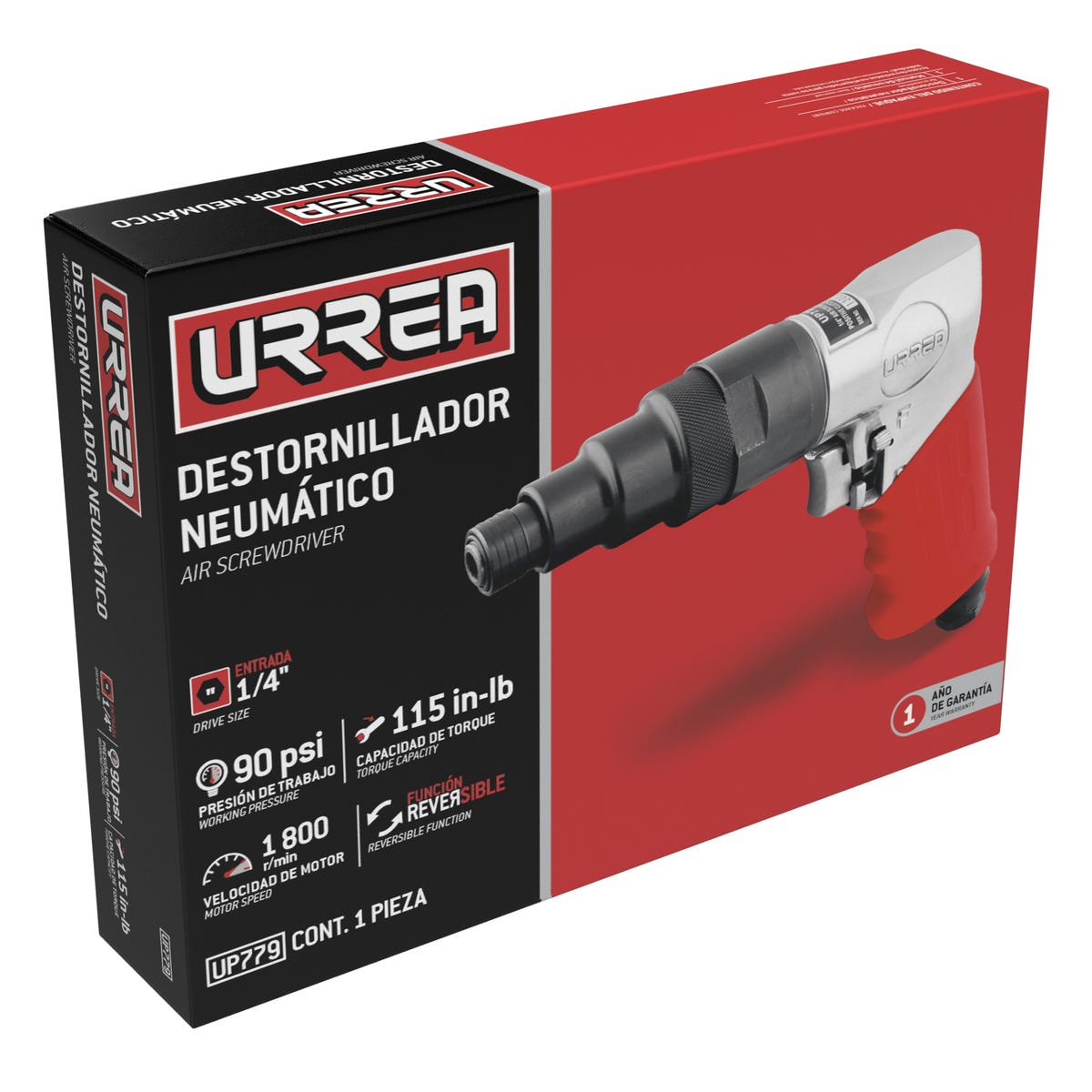 Destornillador Neumático 1, 800 RPM 70 in-lb, Urrea UP779
