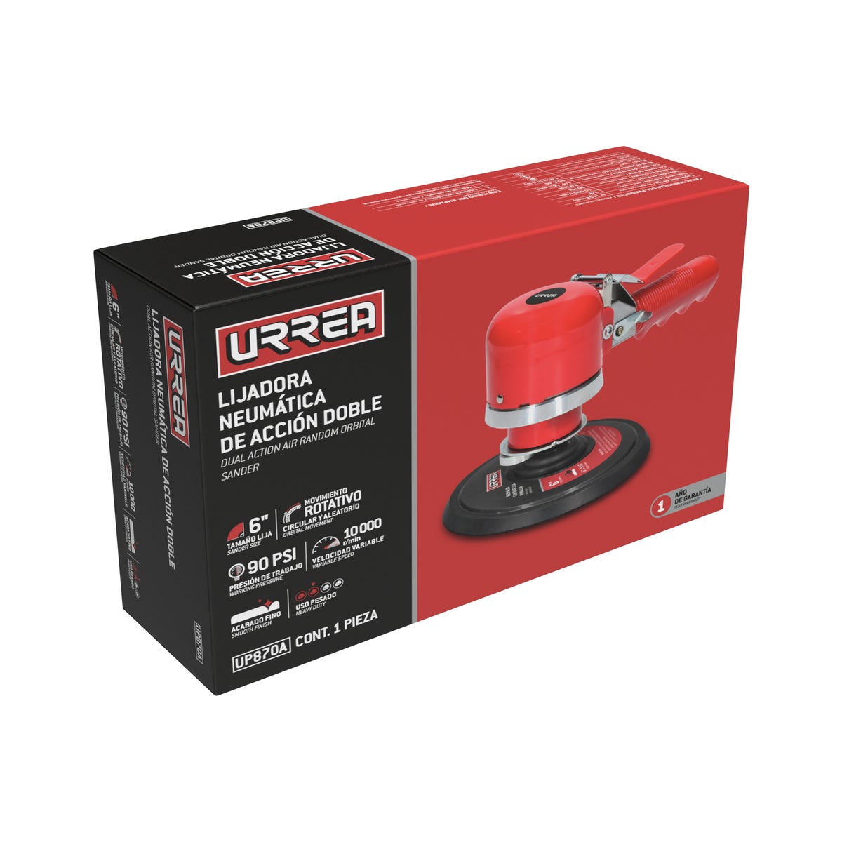 Lijadora Neumática Acción Dual 6 10, 000 RPM, Urrea UP870A
