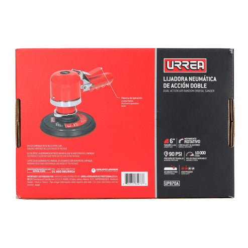 Lijadora Neumática Acción Dual 6 10, 000 RPM, Urrea UP870A